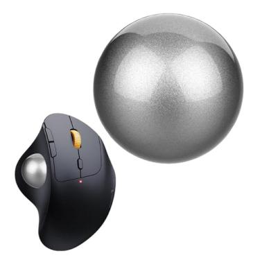 Imagem de Trackball 2024, trackball 34 mm/1,34 polegadas, bola de substituição para Logitech M575, M570, MX Ergo, ELECOM, Kensington, Perixx e outros mouses trackball compatíveis, brilhante - cinza