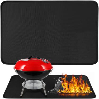 Imagem de Tapete de mesa para churrasqueira ao ar livre, tapetes resistentes ao calor para bancada e mesa de churrasqueira, churrasqueira portátil a gás a carvão e propano, forno de pizza compatível com