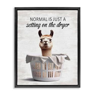 Imagem de Stupell Industries Arte de parede em tela flutuante com citação engraçada normal para secador, design por Lettered and Lined, 43 x 53 cm