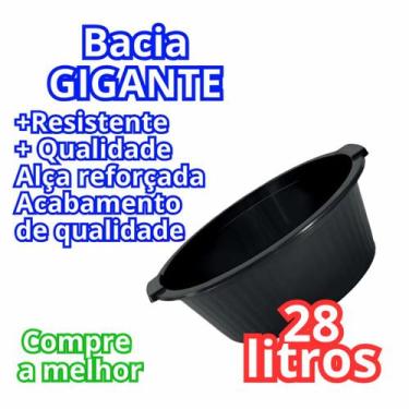 Imagem de Bacia Balde De Plastico Grande Reforçada Com Alça Gigante Reforçada La