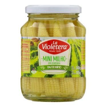 Imagem de Mini Milho em Conserva Inteiro La Violetera Vidro 185g