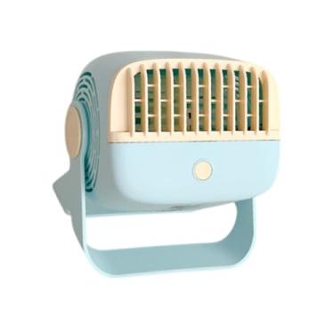 Imagem de IEUDNS Fã da mesa 5 modos 5 fãs leves de acampamento portáteis ventiladores de resfriamento por portátil para cozinha sala de estar de caminhada externa, Azul