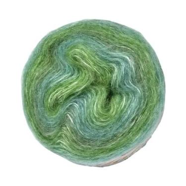 Imagem de Saia de Crochê em Fio Mohair Arco-Íris - Macia, com Renda e Algodão Or