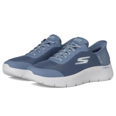 Imagem de Skechers Tênis feminino Go Walk Flex Hands Free Slip-ins-Grand Entry, Azul, 6.5 Wide