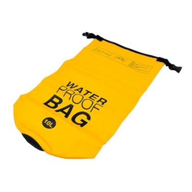 Imagem de Bolsa Impermeável Saco Estanque, 10 Litros, 51 x 30 cm, com Alça Ajustável, Amarelo
