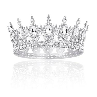 Imagem de Coroa dourada para mulheres, tiaras de princesa de cristal, strass, rainha de strass, acessórios de cabelo para casamento, noiva, aniversário, formatura, concurso, festa, amadurecimento, cerimônia