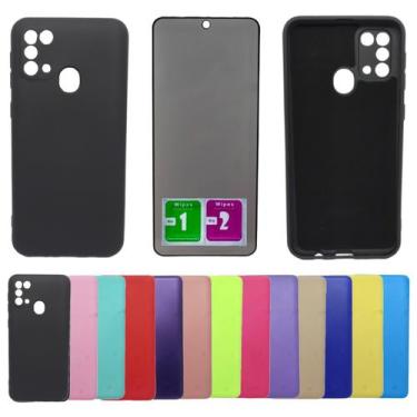 Imagem de Capa Aveludada Para Galaxy M31 M21s + Pelicula Privacidade - Mustangsh