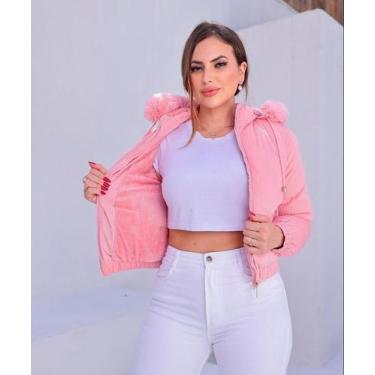 Imagem de Jaqueta Inverno Puffer Cotelê Aveludada - ALIK STORE, Pink, p