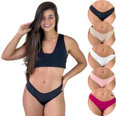 Imagem de Kit 8 Calcinha Feminina Algodão Antialérgica Respirável - Viére, Sorti