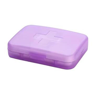 Imagem de Porta Comprimidos Caixa Organizador Semanal de Remédios 6 Compartimentos. Ideal para Viagem (Roxo)