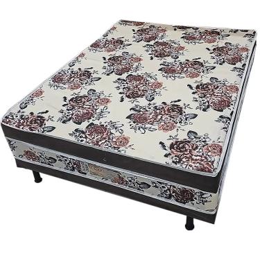 Imagem de Cama Box Luxo Casal Ortopédica 138x188x40cm Bio Flex Cor Marrom
