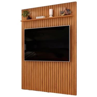 Imagem de Painel Tv 65 Pol 183cm Suspenso Ripado Noah D04 Freijó - Mpozenato