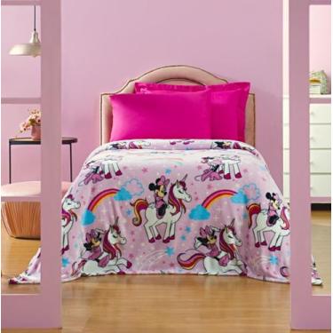 Imagem de Manta Flannel Infantil Disney 1,50 x 2,20 Andreza, Minnie Unicornio