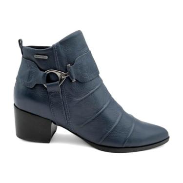 Imagem de Bota Feminina Bottero Cano Curto de Couro 349311 (Marinho, BR, Adulto, Numérico, 35)