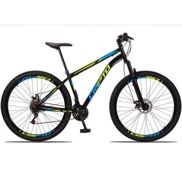 Imagem de Bicicleta Aro 29 Aço Carbono 21v Cripto Freios a Disco, Preto, Verde, 