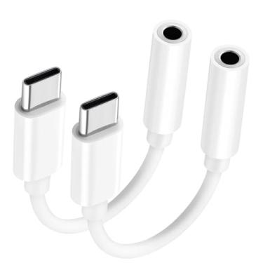Imagem de Adaptador de áudio USB C para 3,5 mm - Adaptador de fone de ouvido para iPhone 16/16 Pro/15/15 Pro/Pro Max/Plus, cabo auxiliar tipo C compatível com iPad, MacBook, Samsung Galaxy S24/S23/S22/S21Ultra