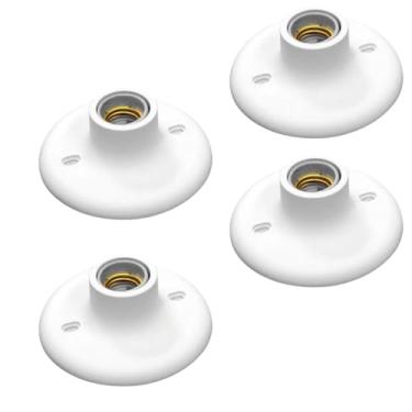 Imagem de Kit 4 Plafon Branco Simples bocal E-27 bivolt 110/220 montagem no teto |DEPARTAMENT STORE