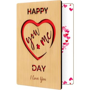 Imagem de Vovocas Cartão de madeira para o dia dos namorados para ele ela, cartão de dia dos namorados marido de esposa romântico, cartão de 5º aniversário de madeira para esposa, cartão de aniversário para