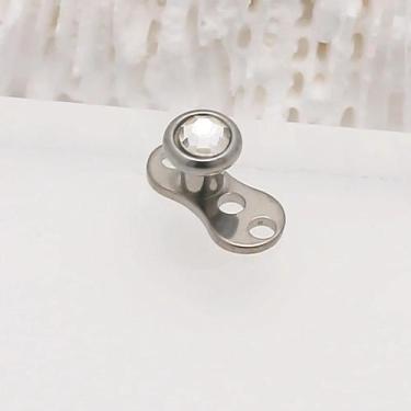 Imagem de Piercing Micro Dermal De Titânio JHJT G23 Com Base De Cristal E Topo D