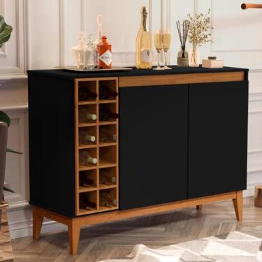 Imagem de Aparador Buffet Adega 2 Portas Sala Jantar Cozinha Monaco - Anyben,  P