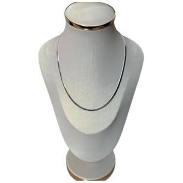 Imagem de Colar Gargantilha Choker Fita Malha Snake Lacraia Prata 925