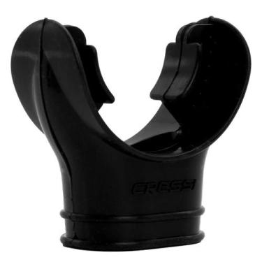 Imagem de Bocal Cressi Ultra Soft Regulador Snorkel Mergulho Preto