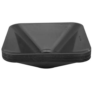 Imagem de 10pcs Treinamento Cones Square Bright Color Packable Compact Cones Marker para Treinadores de Basquete de Futebol Esportivo Os atletas PE Material 17.7x17.7x5cm (Preto)