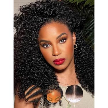 Imagem de Sunber Peruca De Cabelo Humano Afro Cacheado Pré-Cortada 4C Kinky Curly Bye Bye Knots, Renda Frontal 7X5, Sem Cola, Cacheada, Go 3S Wear, Pré-Descolorida, Nós Invisíveis, Densidade 150%, Pré-Arranca
