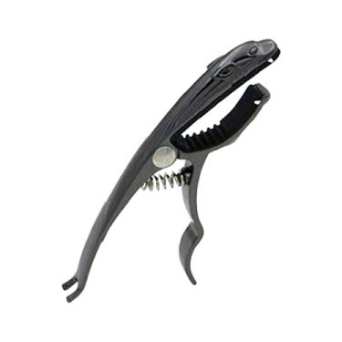 Imagem de MERIGLARE Capotraste de guitarra em formato de leopardo, acessório prático, fácil de usar, portátil, durável e premium, capotraste de mola de alto desempenho, Preto