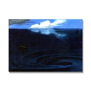 Imagem de NHLDZYH Quadros de pinturas famosas. (Maelstrom) de Hans Emmenegger. Impressão em tela. Quadros decoração de parede. 30 x 42 cm apenas tela