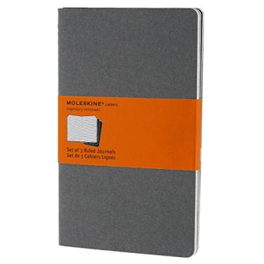 Imagem de Caderneta Cahier, Cinza, Conjunto com 3 Unidades, Pautada, Tamanho Grande