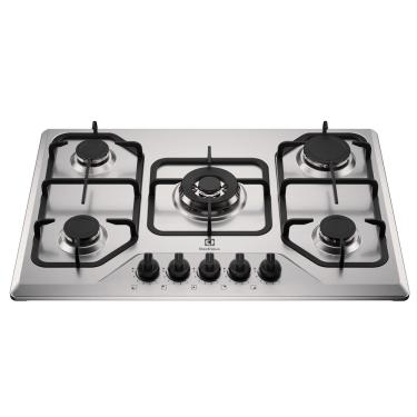 Imagem de Cooktop 5 Bocas a Gás Electrolux Inox Experience Multi Chama e Grade Ferro Fundido (KE5XC) Bivolt
