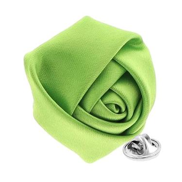 Imagem de Vittorio Vico Broche masculino formal de lapela de flor sólida: alfinetes de acessórios de terno de flor para terno ou smoking, 1.5" (3.80CM), Poliéster, Não aplicável