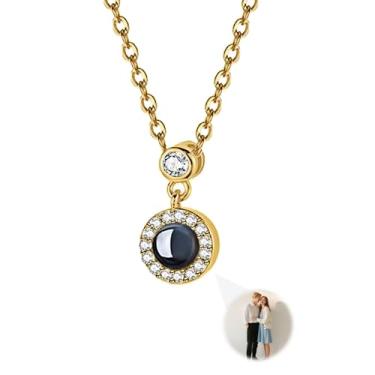 Imagem de Toodoumama Colar de foto personalizado com pingente de projeção de imagem com foto interna, presentes para mãe, esposa, dia dos namorados, amor, namorada, aniversário, regular, Cobre, Sem Pedra