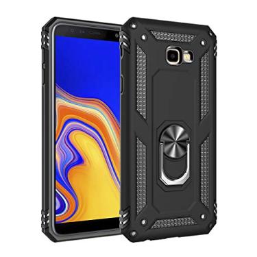 Imagem de Capa para Samsung Galaxy J4 Plus, suporte de anel giratório de 360 graus para Samsung SM-J415GN/DS Galaxy J4+ / SM-J415FN/DS SM-J415F/DS SM-J415FN SM-J415G/DS SM-J415GN SM-J415F capa preta