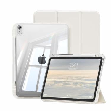 Imagem de GKABXY Capa para iPad Air 11 polegadas M3/M2(2025/2024) e iPad Air 5ª/4ª geração (2022/2020) 10,9 polegadas, 2 em 1, parte traseira transparente de policarbonato rígido removível com suporte para