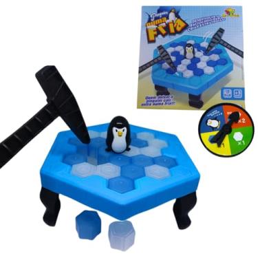 Imagem de Jogo Quebra-Gelo do Pinguim – Brinquedo Educativo Divertido Infantil, 2 Jogadores, Estimula Coordenação e Estratégia