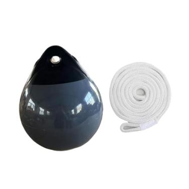 Imagem de Colaxi Bola de bóia para barco, âncora, acessórios anti-riscos, bola de proteção para barcos com corda de 1,5 m para pequenos barcos, marcação de pequenos, Corda Branca