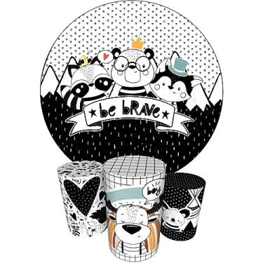 Imagem de Trio Capas Cilindro + Painel Redondo 1,50m Bosque (K1BSQ0002)