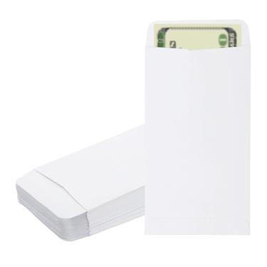 Imagem de PATIKIL Envelope para dinheiro, pacote com 50 envelopes de dinheiro de 16,5 cm x 8,9 cm, sacos para dinheiro, orçamento, economia, desafio, carta para presente, moedas, cheques, bilhetes, joias