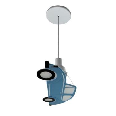 Imagem de Lustre Infantil Fusca em Acrílico para Quarto Infantil – 33cm | Cabo de Aço Ajustável
