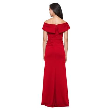 Imagem de Alex Evenings Vestido feminino longo tomara que caia, Crepe vermelho, 50