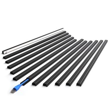 Imagem de Capa de parede com um cabo – Mini ocultador de fio de 518 cm, capa de fio para esconder o fio do alto-falante, cabo de monitor de bebê – Canal de fio pintável para corretivo de cabos, 30 cm C 43 cm, L