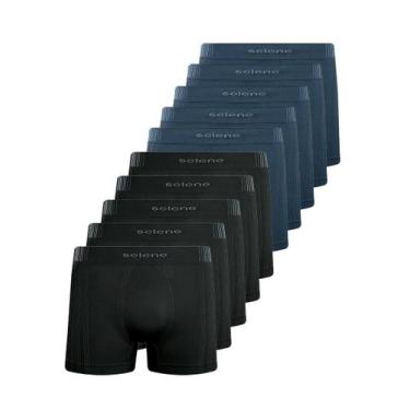 Imagem de Kit com 10 Cuecas Boxer Selene 11070-002//440 Colorido, Cinza, G