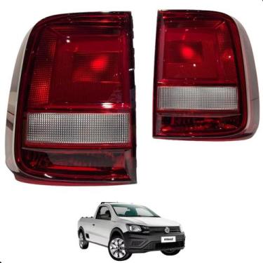 Imagem de Par lanterna traseira saveiro g7 2017 a 2022 bicolor - AUTOMOTIVE IMPO