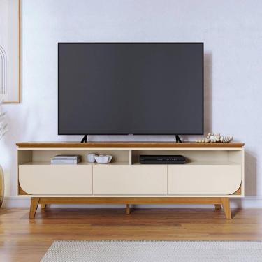 Imagem de Rack Bancada 3 Gavetas Tvs até 75 polegadas Selene