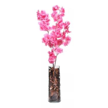 Imagem de Flor De Cerejeira Artificial Arranjo de Planta Decorativa(Rosa)