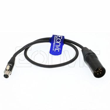Imagem de Eonvic Cabo de alimentação XLR macho de 4 pinos para mini XLR fêmea de 4 pinos para monitor Tvlogic de 14 cm