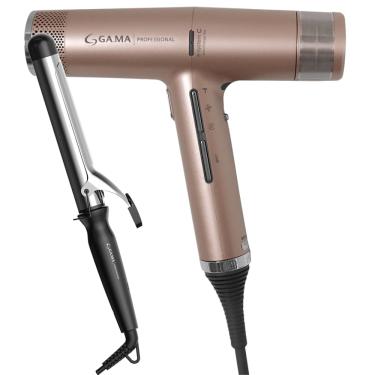 Imagem de Kit Secador iQ3 Rose e Modelador Salon Curl 32mm