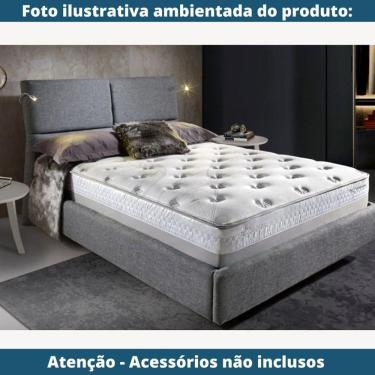 Imagem de Cama sem Cabeceira MH-2696 Herval Estofado Casal para Colchão 138 cm em Linho  C